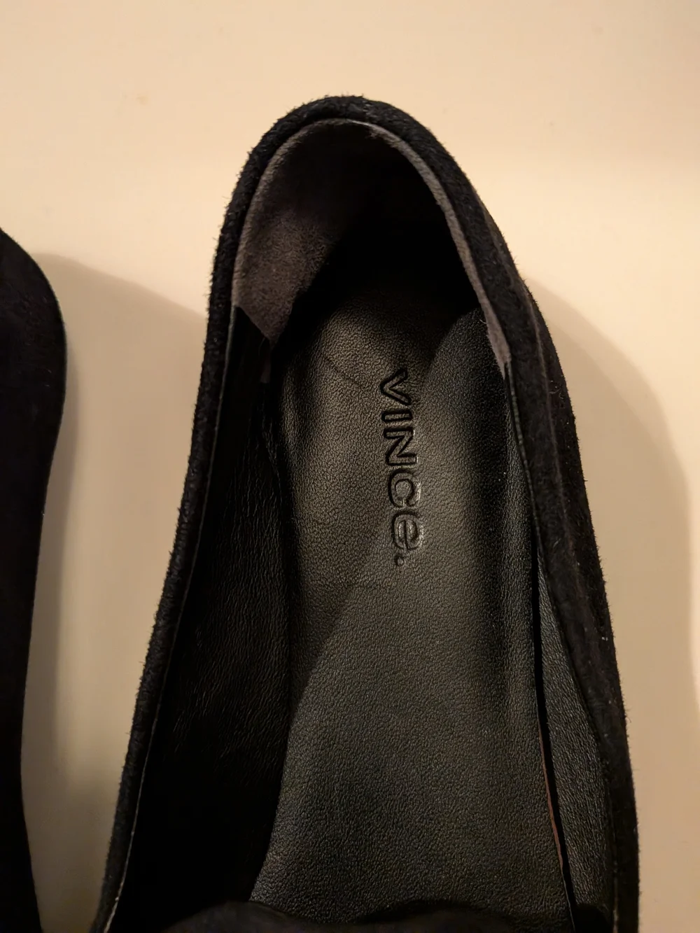 VINCE Black Suede Slip-On Smoking Loafers | US 6 EUR 36 - Picture 4 of 6